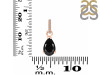 Black Tourmaline & White Topaz Pendant BLS-RDP-757-CZ.