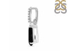 Black Tourmaline & White Topaz Pendant BLS-RDP-757-CZ.