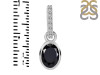 Black Tourmaline & White Topaz Pendant BLS-RDP-780-CZ-LOOP.