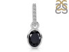 Black Tourmaline & White Topaz Pendant BLS-RDP-780-CZ-LOOP.