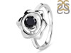Black Tourmaline Chakra & Crescent Moon Ring BLS-RDR-2140.