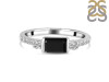 Black Tourmaline & White Topaz Ring BLS-RDR-2186.