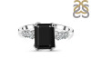 Black Tourmaline & White Topaz Ring BLS-RDR-2215.