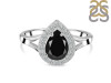 Black Tourmaline & White Topaz Ring BLS-RDR-2253.