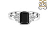 Black Tourmaline & White Topaz Ring BLS-RDR-2272.