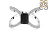 Black Tourmaline & White Topaz Ring BLS-RDR-2293.