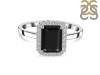 Black Tourmaline & White Topaz Ring BLS-RDR-2302.