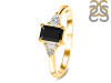 Black Tourmaline & White Topaz Ring BLS-RDR-2397.