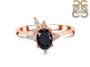Black Tourmaline & White Topaz Ring BLS-RDR-2398.