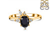 Black Tourmaline & White Topaz Ring BLS-RDR-2398.