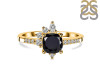 Black Tourmaline & White Topaz Ring BLS-RDR-2404.