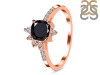 Black Tourmaline & White Topaz Ring BLS-RDR-2404.