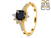 Black Tourmaline & White Topaz Ring BLS-RDR-2404.