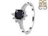 Black Tourmaline & White Topaz Ring BLS-RDR-2404.