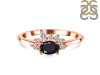 Black Tourmaline & White Topaz Ring BLS-RDR-2418.