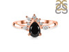 Black Tourmaline & White Topaz Ring BLS-RDR-2431.