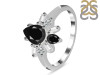Black Tourmaline & White Topaz Ring BLS-RDR-2521.