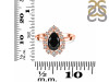 Black Tourmaline & White Topaz Ring BLS-RDR-2770.