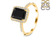  Black Tourmaline & White Topaz Ring BLS-RDR-3071.