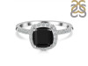 Black Tourmaline & White Topaz Ring BLS-RDR-3119.