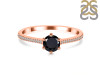 Black Tourmaline & White Topaz Ring BLS-RDR-3143.