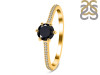 Black Tourmaline & White Topaz Ring BLS-RDR-3143.