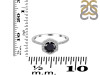 Black Tourmaline & White Topaz Ring BLS-RDR-3146.