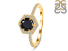 Black Tourmaline & White Topaz Ring BLS-RDR-3146.