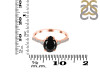 Black Tourmaline & White Topaz Ring BLS-RDR-3148.