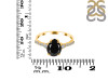 Black Tourmaline & White Topaz Ring BLS-RDR-3148.