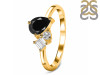 Black Tourmaline & White Topaz Ring BLS-RDR-3199.