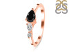 Black Tourmaline  & White Topaz Ring BLS-RDR-3238.