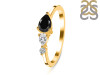 Black Tourmaline  & White Topaz Ring BLS-RDR-3238.