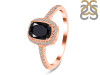 Black Tourmaline & White Topaz Ring BLS-RDR-3263.