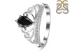 Black Tourmaline & White Topaz Ring BLS-RDR-365.