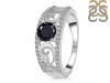 Black Tourmaline & White Topaz Ring BLS-RDR-375.