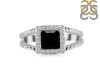 Black Tourmaline & White Topaz Ring BLS-RDR-388.