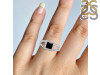 Black Tourmaline & White Topaz Ring BLS-RDR-388.