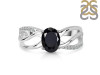 Black Tourmaline & White Topaz Ring BLS-RDR-395.