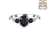 Black Tourmaline & White Topaz Ring BLS-RDR-434.