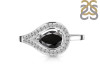 Black Tourmaline & White Topaz Ring BLS-RDR-438.