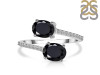 Black Tourmaline & White Topaz Ring BLS-RDR-440.
