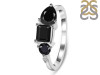 Black Tourmaline & White Topaz Ring BLS-RDR-455.