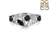 Black Tourmaline & White Topaz Ring BLS-RDR-459.
