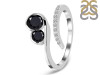 Black Tourmaline & White Topaz Ring BLS-RDR-470.