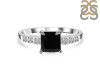 Black Tourmaline & White Topaz Ring BLS-RDR-472.