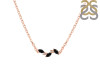 Black Tourmaline & White Topaz Necklace BLS-RDN-460.