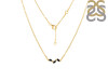 Black Tourmaline & White Topaz Necklace BLS-RDN-460.