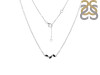 Black Tourmaline & White Topaz Necklace BLS-RDN-460.