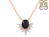 Black Tourmaline & White Topaz Necklace BLS-RN-72.